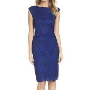 Betsey Johnson NWT Blue Lace Sheath Dress size 12