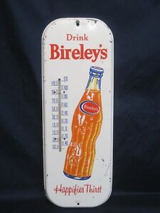 1959 Drink Bireley's Orange Soda Advertising Thermometer Sign - Happifies Thirst