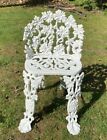 New ListingVintage Victorian Style White Cast Iron Garden Patio Chair Seat HEAVY Grapevine