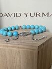 DAVID YURMAN Bead Turquoise W/ Accent Sterling Silver 8mm Women’s Adjustable