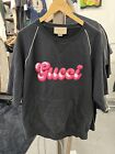 GUCCI Chenille Embroidered Cropped Crewneck Sweater (size large)