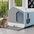 Extra Large Enclosed Cat Litter Box with Mat and Litter Scoop Anti-Splashing