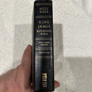 HOLY BIBLE COMPACT Pocket REFERENCE BONDED LEATHER By Zondervan KJV 2000