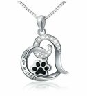 Best Dog Paw Necklace Women Memorial Love Always In My Heart Engraved SILVER AE