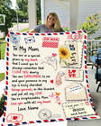 USA Printed Custom Blanket, To My Mom Blanket, Personalized Blanket, Message Bla