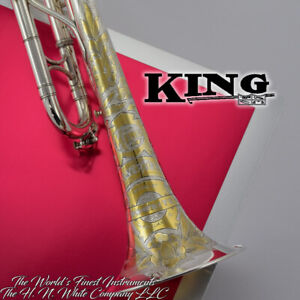 Vintage King H. N. White Silver Tone Liberty Trumpet Killer!