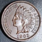 New Listing1903 INDIAN HEAD CENT - With LIBERTY & Near 4 DIAMONDS - AU UNC