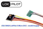 ESU 59820 LokPilot 5 DCC Micro Decoder 8 Pin harness plug NEM652 MODELRRSUPPLY
