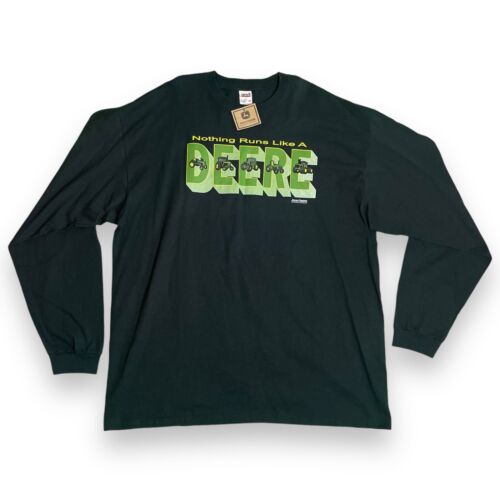 John Deere Nothing Runs Like A Deere Anvil Long Sleeve Shirt Men’s Size 3XL NOS