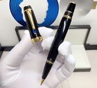 Luxury Bohemia Resin Series Bright Black-Gold Clip 0.7mm Rollerball Pen No Box