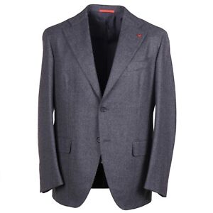 Isaia Regular-Fit Gray Soft-Woven Micro Boucle Wool Suit 50R (Eu 60) NWT