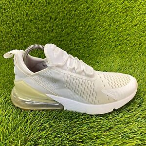 Nike Air Max 270 Triple White Womens Size 8.5 Athletic Shoes Sneakers AH6789-102