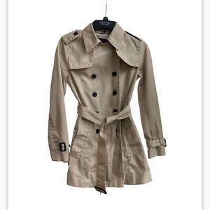 Banana Republic Factory Women’s classic double breasted trench coat beige sz XS