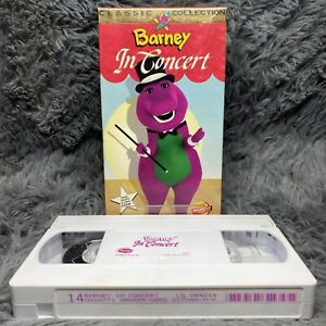 Barney - Barney in Concert VHS Tape 1990 Sing Along Songs Video Kids Cartoon