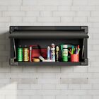 Metal Wall Storage Cabinet with Up-Flip Door Wall-Mounted Cabinet Garage Kitchen