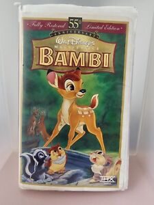 Disney Bambi 55th Anniversary Walt Disney's Masterpiece VHS Limited Edition Used