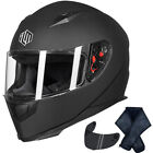ILM Full Face Motorcycle Helmet Street Bike Helmet with 2 Visors+Neck Scarf DOT