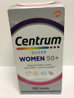 Centrum Silver Women 50+ Multivitamin Supplement 100 Tablets EXP 09/25