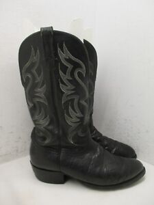 NOCONA Black Leather Cowboy Western Boots Mens Size 11.5 E Style 10896144
