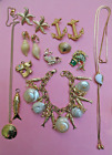 Lot of Sea and Beach Jewelry--Signed, Gold-Filled--Animal Rescue Donation