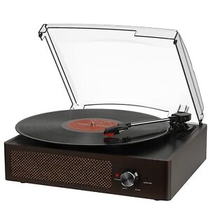 Vinyl Record Player Turntable with Built-in Bluetooth Receiver & 2 Stereo Spe...