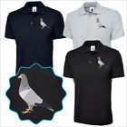 Pigeon Patch Bird Embroidered Badge Polo Shirt Unisex Bird Lovers Zoo Polo Shirt
