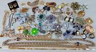 Huge 64pc Rhinestone Costume Jewelry Brooch Pin Post Earrings Necklace Mixed Lot