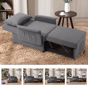 3-in-1 Sofa Bed Chair Modern Lounger Recliner Convertible Pull Out Sleeper Chair