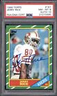JERRY RICE PSA 8 1986 TOPPS #161 ROOKIE 10 AUTOGRAPH AUTO SIGNED CARD RC 5695