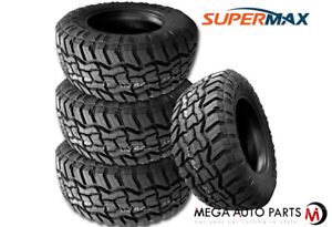 4 Supermax RT-1 33X12.50R22LT 109Q Tires, 10Ply, All Terrain A/T, Mud M/T, Truck