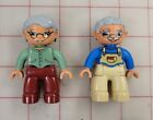 Lego Duplo Male Female Grandma Grandpa Gray Hair  House People Figures Lot Set
