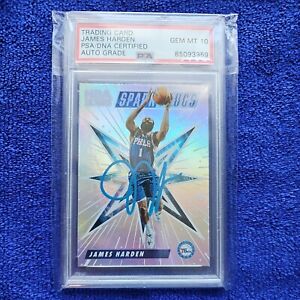 New Listing2023-24 NBA Hoops James Harden #4 Highlights Silver Foil Auto PSA 10
