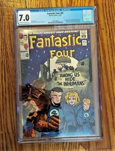 Fantastic Four #45 Marvel Comics CGC 7.0 1st App Lockjaw & Inhumans