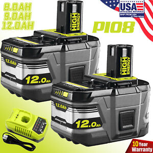 2PACK For RYOBI P108 18V High Capacity 9.0Ah Battery 18Volt Lithium-Ion One Plus