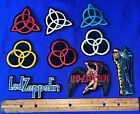 LOT-(9) vintage OFFICIAL Led Zeppelin EMBROIDED PATCH UNUSED Symbols/Stairway