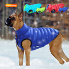 Windproof Dog Coat Waterproof Cold Winter Down Jacket Warm Clothes Snowsuit Blue