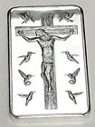 Jesus Christ 10 Commandments Silver Bar God Crucifix Spirituality Easter Old UK