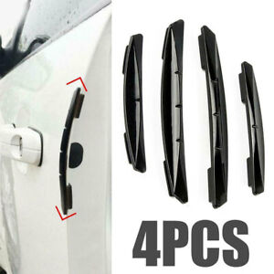 4× Car Door Edge Scratch Anti-collision Protector Guard Strip Accessories Black (For: More than one vehicle)