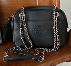 Tory Burch Perry Bombe Style Black Leather Crossbody Bag