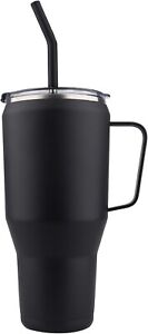 30 oz Tumbler with Handle Straw Lid, Double Wall Vacuum Sealed Stainless Steel