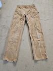 MENS 32 x 36 - Carhartt B136 Duck Unlined Double Knee Dungaree Fit Pants USA