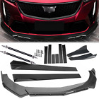 Carbon Fiber Front Bumper Lip Side Skirt/ Strut Rods For Cadillac CTS ATS ATSL