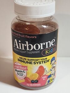 Airborne Kids Assorted Fruit Flavored Gummies, 42 ct Exp 07/24