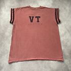 Vintage 90s Virginia Tech Hokies Shirt Size L University Embroidered Muscle