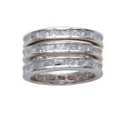 Montana Silversmiths Sterling Silver SILVER CHANNELS TRIPLE STACK RING Size 7 8