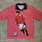 Ryan Giggs Manchester United Jersey XL All Over Graphic Print AOP Red VTG Style