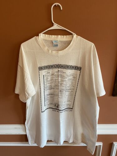 Vintage 1994 Kurt Cobain Death Certificate T-shirt RARE Size XL Single Stitched