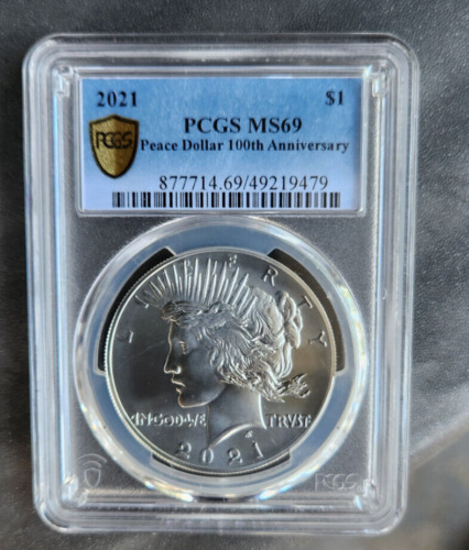 New Listing2021 Peace silver dollar PCGS MS 69