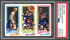 New Listing1980 Autographed Signed Topps Magic Johnson, Bird, Erving #6 RC - PSA 6 Auto 10