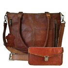 Women's Crossbody Bag Genuine Leather Satchel Handbag Brown Bag Shoulder Bag